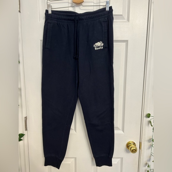 Roots navy sweat pants size medium - Picture 1 of 3